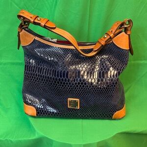 Dooney & Bourke Elegant Navy and Tan Women's Bag